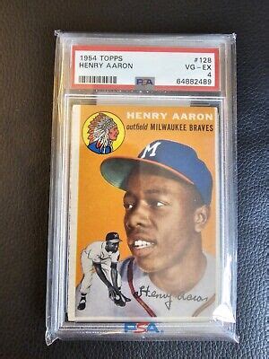 Topps Hank Aaron Rc Psa Ex Ebay