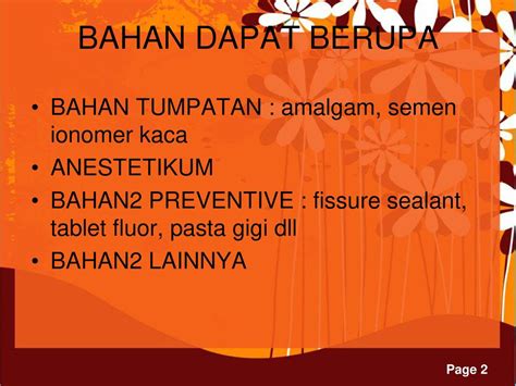 Perhitungan Kebutuhan Bahan Perawatan Gigi And Mulut Ppt Download