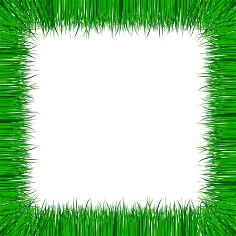 Premium Vector Realistic Green Grass Frame Isolated On White Vector Illustration