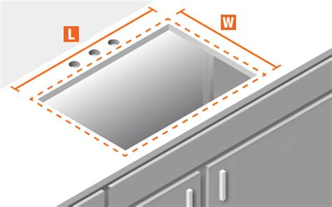 A Diagram Illustrates How To Measure Your Sink Cutout After You Have