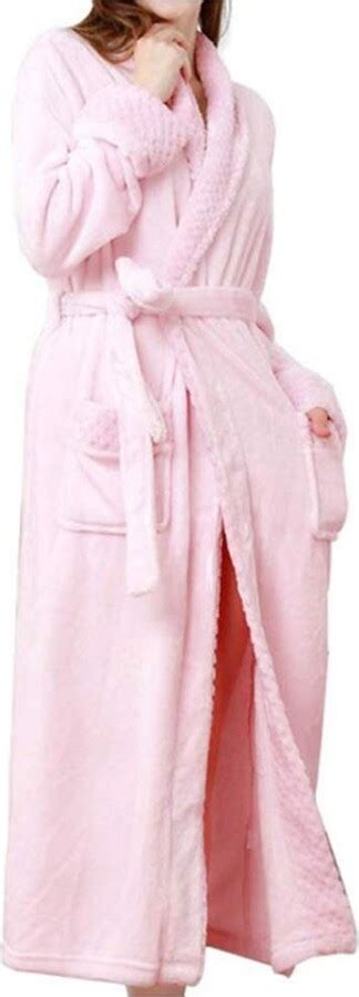 Kinloy Ladies Fluffy Fleece Soft And Cosy Dressing Gown Comfy Long