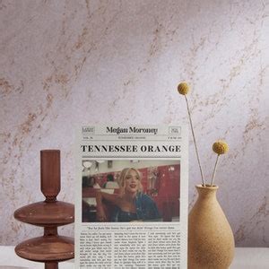 Megan Moroney Retro Newspaper Print Tennessee Orange Lyrics Poster