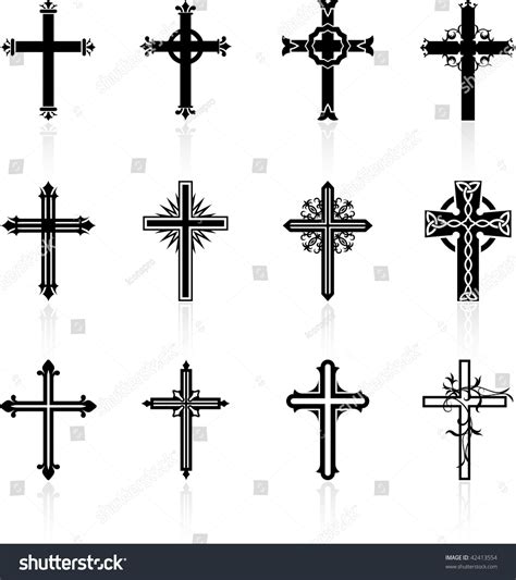 Original Vector Illustration Religious Cross Design Collection 42413554 Shutterstock