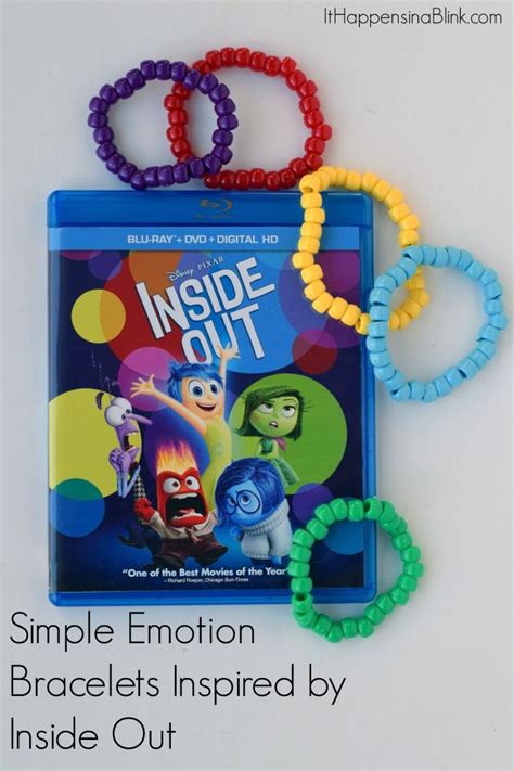 Easy Bracelets Inspired By Inside Out Inside Out Emotions Inside Out