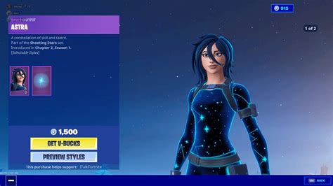 New Astra Skin Fortnite Battle Royale Item Shop Youtube