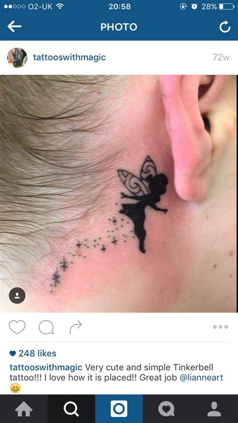 Tinkerbell Tattoos Magic Tattoo Behind Ear Tattoo