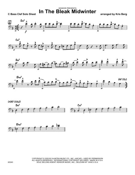 In The Bleak Midwinter Arr Kris Berg Solo Sheet Trombone By