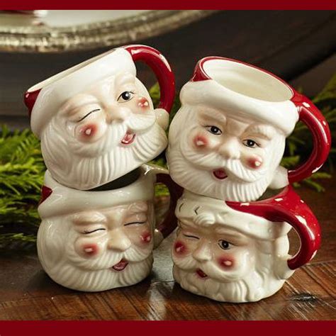 Santa Face Mug Replicas From Pottery Barn 34 Santa Mugs Christmas