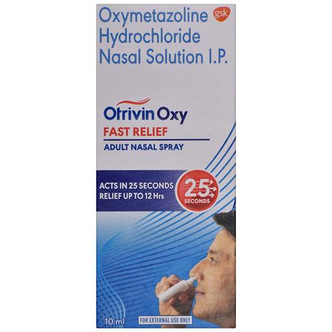 Otrivin Oxy Fast Relief Adult Nasal Spray 10 Ml Price Uses Side