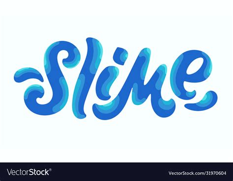 Slime Word Royalty Free Vector Image Vectorstock