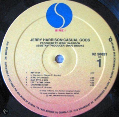 Casual Gods Jerry Harrison LP Album Muziek Bol