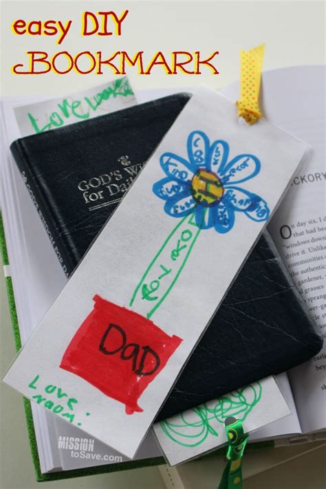 Easy DIY Bookmark - Sweet Gift for Any Occasion (Mother's Day, Father's ...