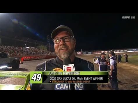 JONATHAN DAVENPORT WINNING INTERVIEW 2023 CAMPING WORLD SRX SERIES