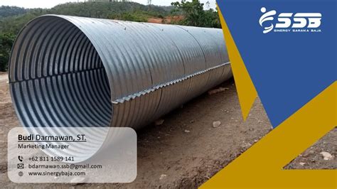 Pipa Culvert Armco Nestable Flange Multi Plate Pipe Gorong Gorong Baja