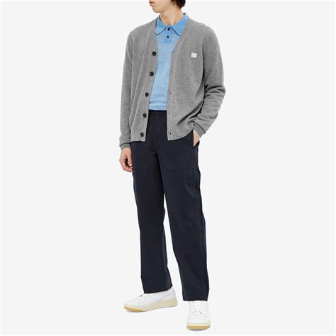 Acne Studios Keve Face Cardigan Grey Melange End Kr