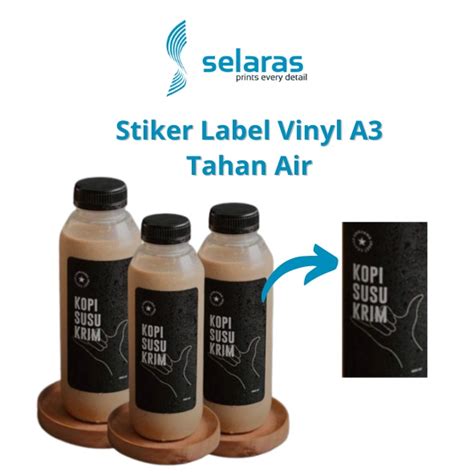 Jual Cetak Print Stiker Label Vinyl A Tahan Air Untuk Kemasan