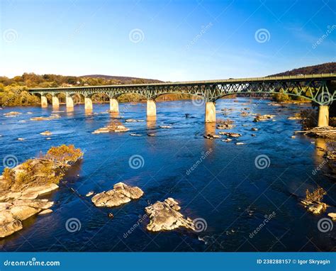Shenandoah River And Bridge Landscape Stock Image Image Of Ferry October 238288157