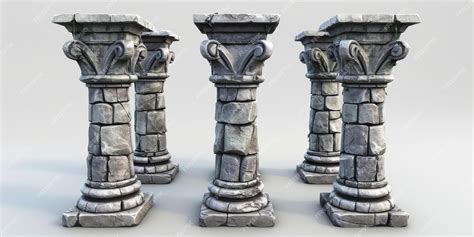 Premium Photo | Ancient Greek Ionic Columns 3D Model