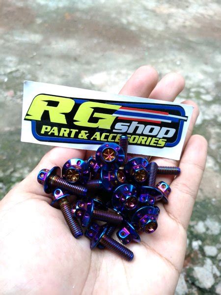 Jual Baut Probolt Big Head Blue Flower X Drat Panjang Mm Harga