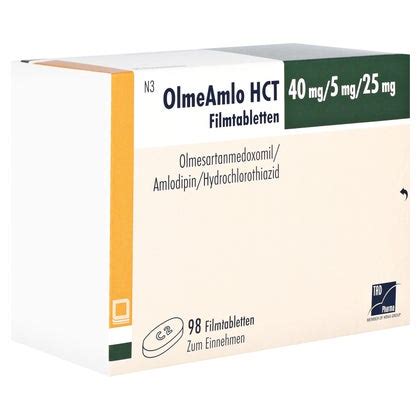 OLMEAMLO HCT 40 Mg 5 Mg 25 Mg Filmtabletten 98 St 98 St Online Kaufen