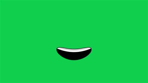 Cartoon Laughing Mouth Loop Animation Isolated On Green Screen