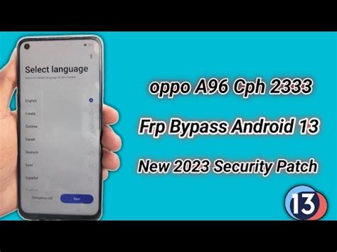 OPPO A96 A95 A96S A97 A58 All Models Frp Bypass Cph 2333 Frp