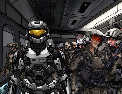 Halo Reach Trooper Squad B With Spartan Officer By Cascarosan On Deviantart