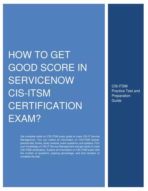 PPT How To Get Good Score In ServiceNow CIS ITSM Certification Exam