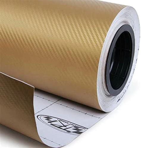 Amazon Diyah D Golden Carbon Fiber Film Twill Weave Vinyl Sheet