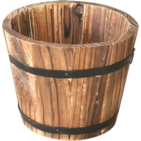 Pots De Fleurs En Bois Whisky Barrel Planter Rustique Succulent