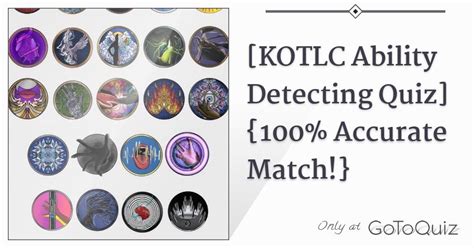 Results Kotlc Ability Detecting Quiz Accurate Match