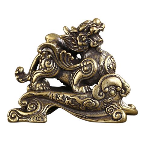 Qumonin Feng Shui Brass Kylin Statue For Good Luck Wealth Walmart