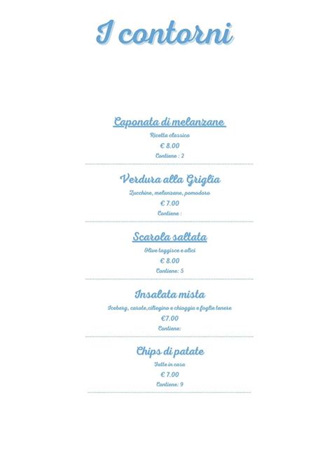 Menu A La Carta Ristorante Portolano Mediterraneo A Peschiera