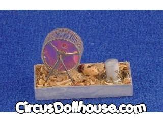 Hamster in cage on wheel | Circus Dollhouse