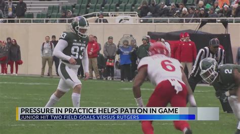 Pressure In Practice Helps Ben Patton In Game Vs Rutgers Youtube