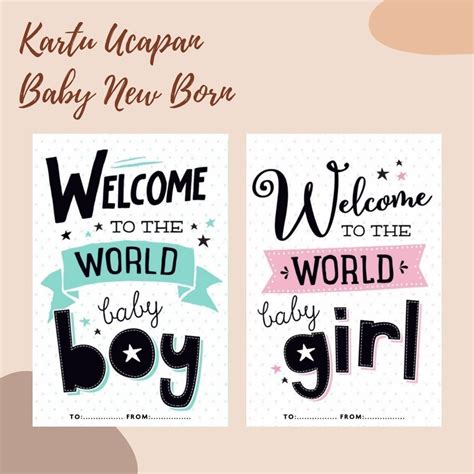 Jual Thanks Card Kartu Ucapan Baby New Born Bayi Baru Lahir Part By