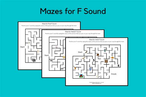 Mazes For F Sound Speech Therapy Ideas