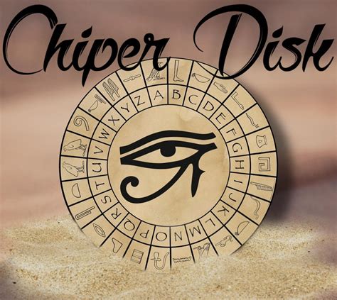 Printable Egyptian Hieroglyphs Cipher Wheel Disk Escape Room Prop Decode and Encode Secret Code ...