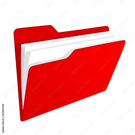 Red folder icon Stock Illustration | Adobe Stock