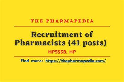 Recruitment Of Pharmacists Posts Under Staff Selection Commission