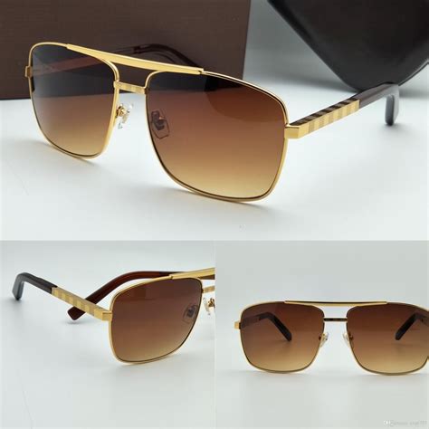 New Luxury Logo Sunglass Attitude Sunglass Gold Frame Square Metal Frame Vintage Style Outdoor