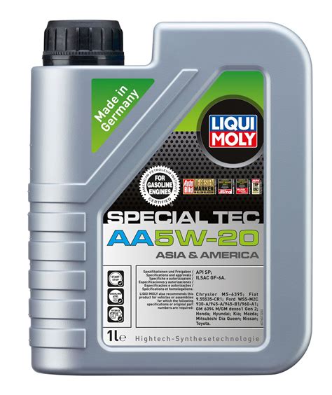 Синтетическое моторное масло Special Tec AA 5W 20 1 л 7620 LIQUI MOLY