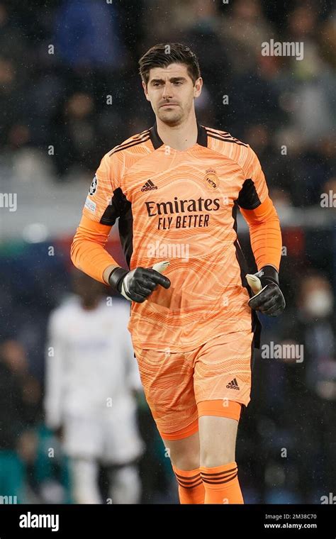 Reals Goalkeeper Thibaut Courtois Pictured During A Soccer Game