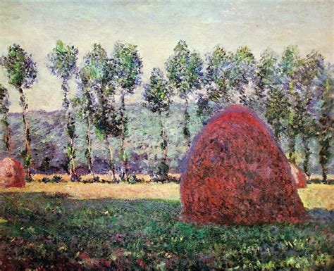 Impressionism. Claude Monet. Haystacks near Giverny. Painting.