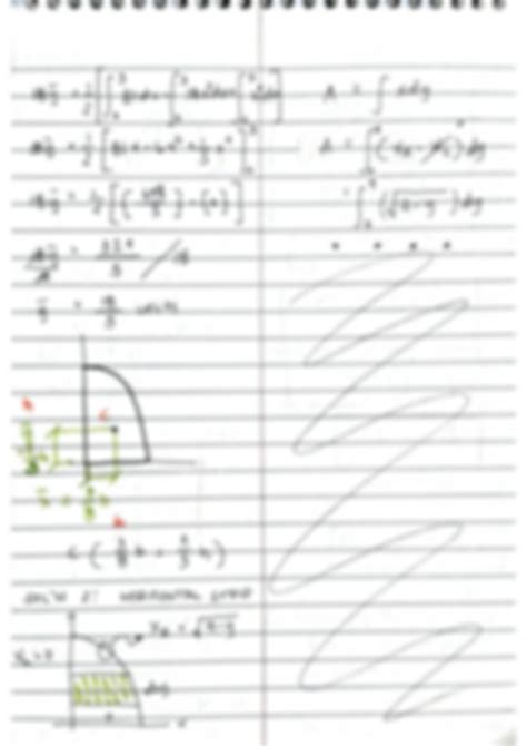 Solution Calc2 Integral Calculus Definite Integral Centroid Of Plane Areas Volume Of Solid