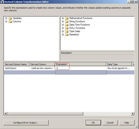 Solved Ssis Dynamic Derived Column Experts Exchange