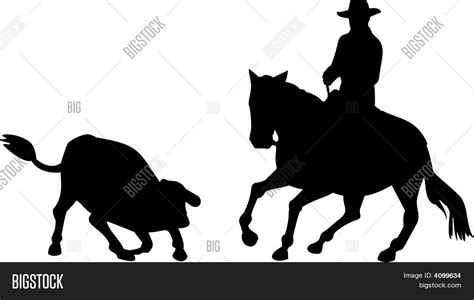 Rodeo Silhouette Vector & Photo (Free Trial) | Bigstock