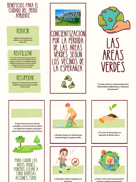 Folleto Tríptico Cuidado Del Medio Ambiente Ilustrado Verde Pdf Residuos Sustentabilidad