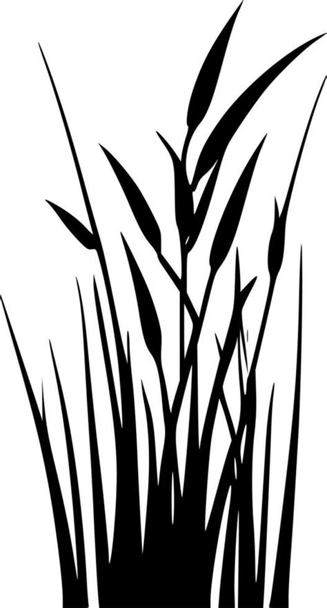 Grass, Black and White Vector illustration 24140025 Vector Art at Vecteezy