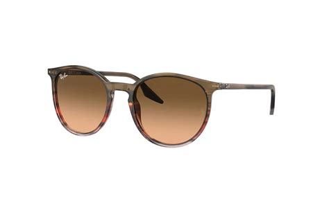 Occhiali Da Sole Ray Ban RB2204 Rotondi Striati Marrone